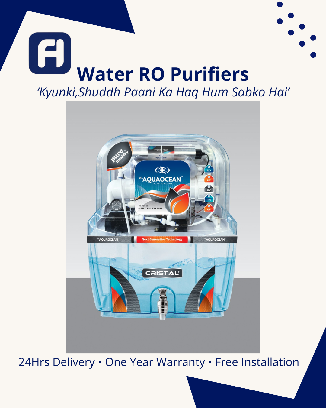 Aquaocean® Water RO Purifier - Crystal